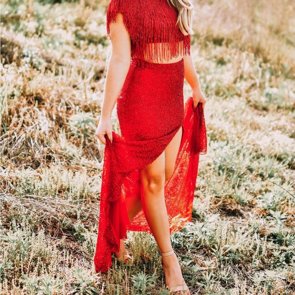 Sherri Hill Red Prom Dress